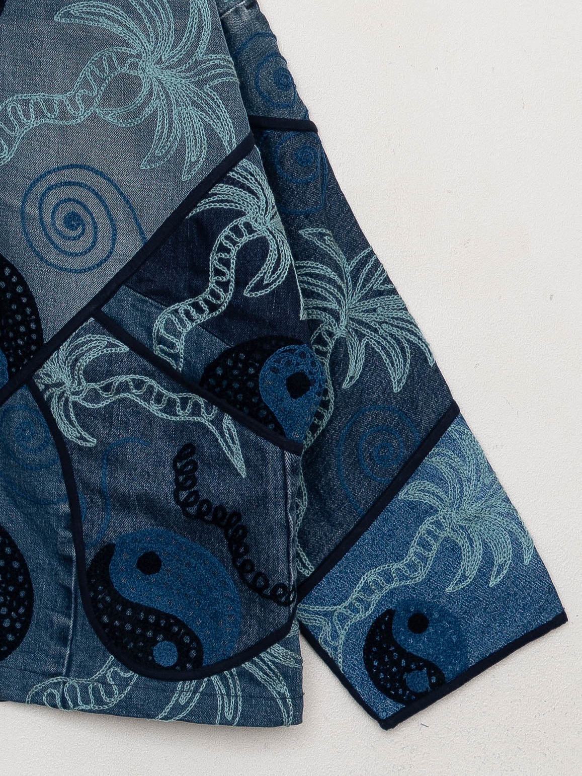 The Ladhiya Denim Suzani Jacket - Small