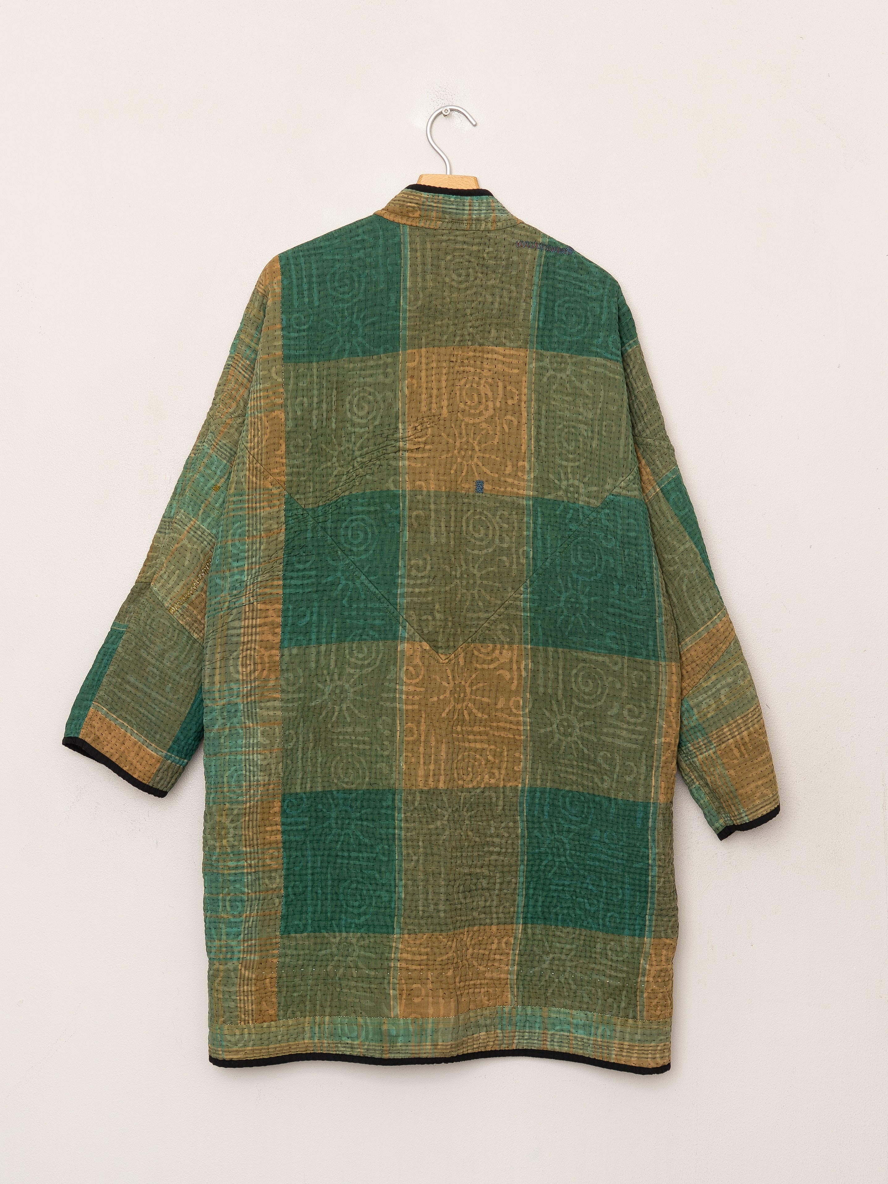 The Sai Quilted Indigo Kantha Coat