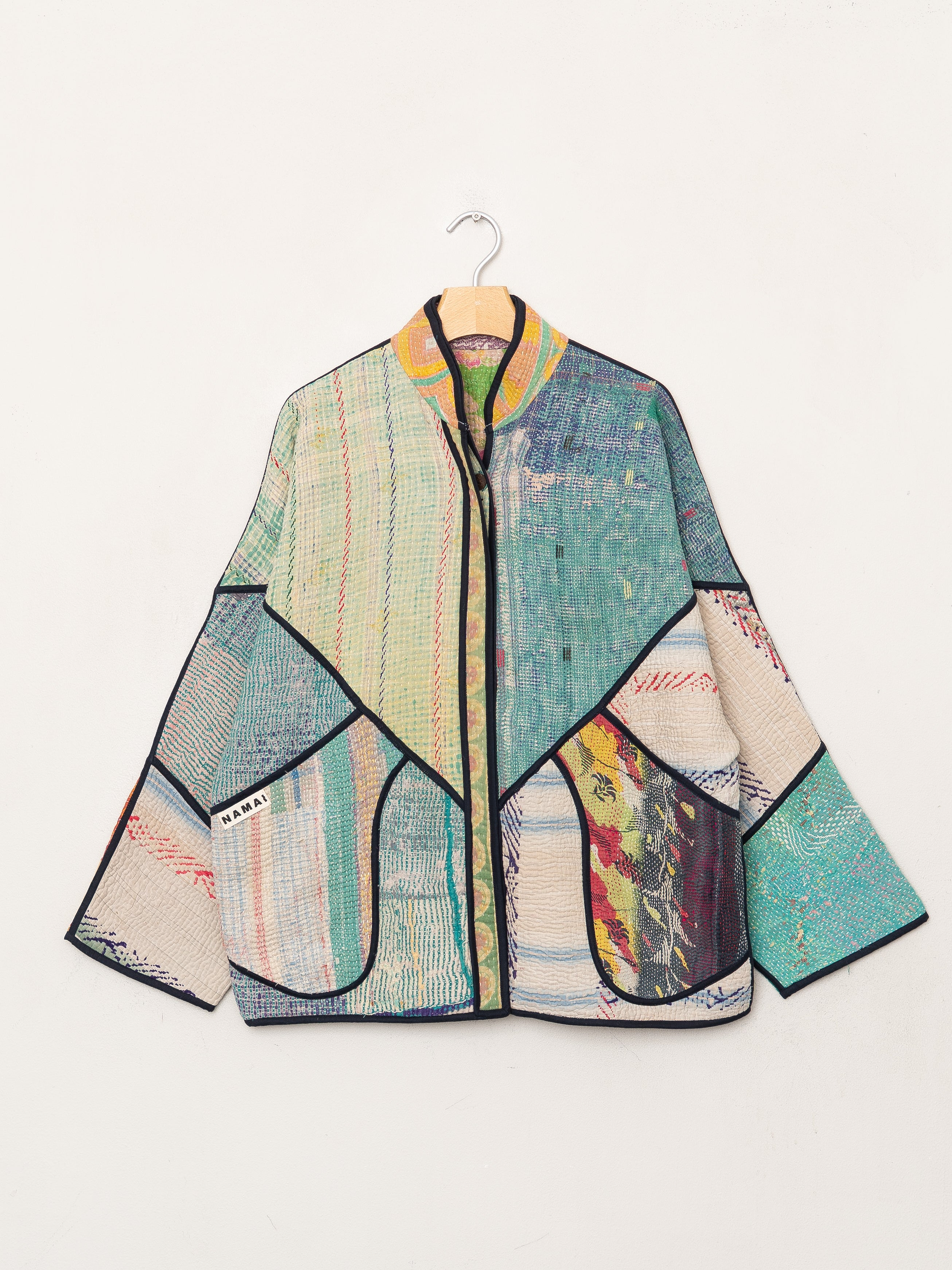 The Ladhiya Quilted Patchwork Kantha Jacket