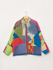 The Ladhiya Quilted Patchwork Kantha Jacket