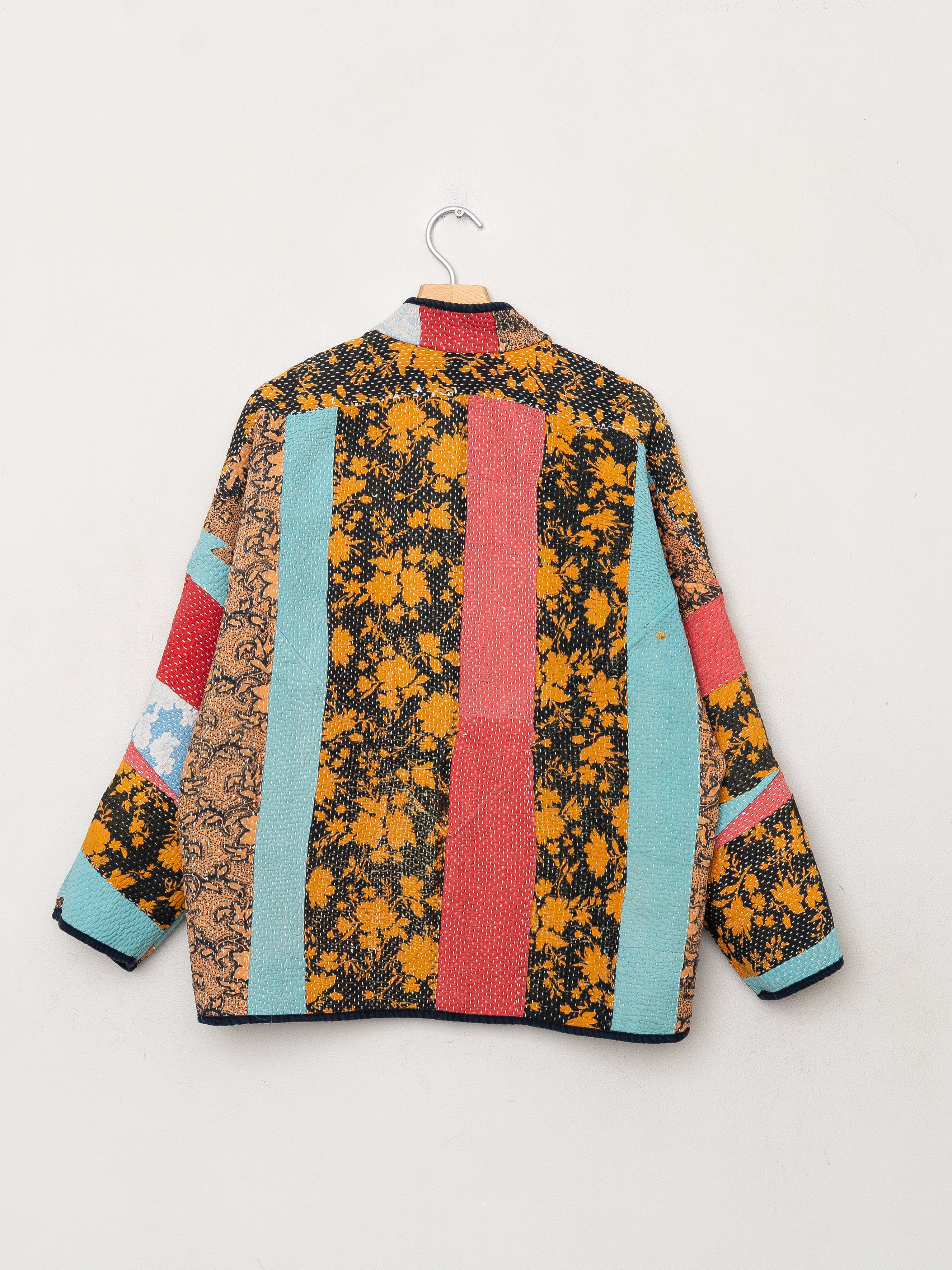 The Ladhiya Quilted Patchwork Kantha Jacket