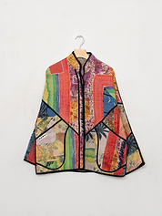 The Ladhiya Quilted Patchwork Kantha Jacket