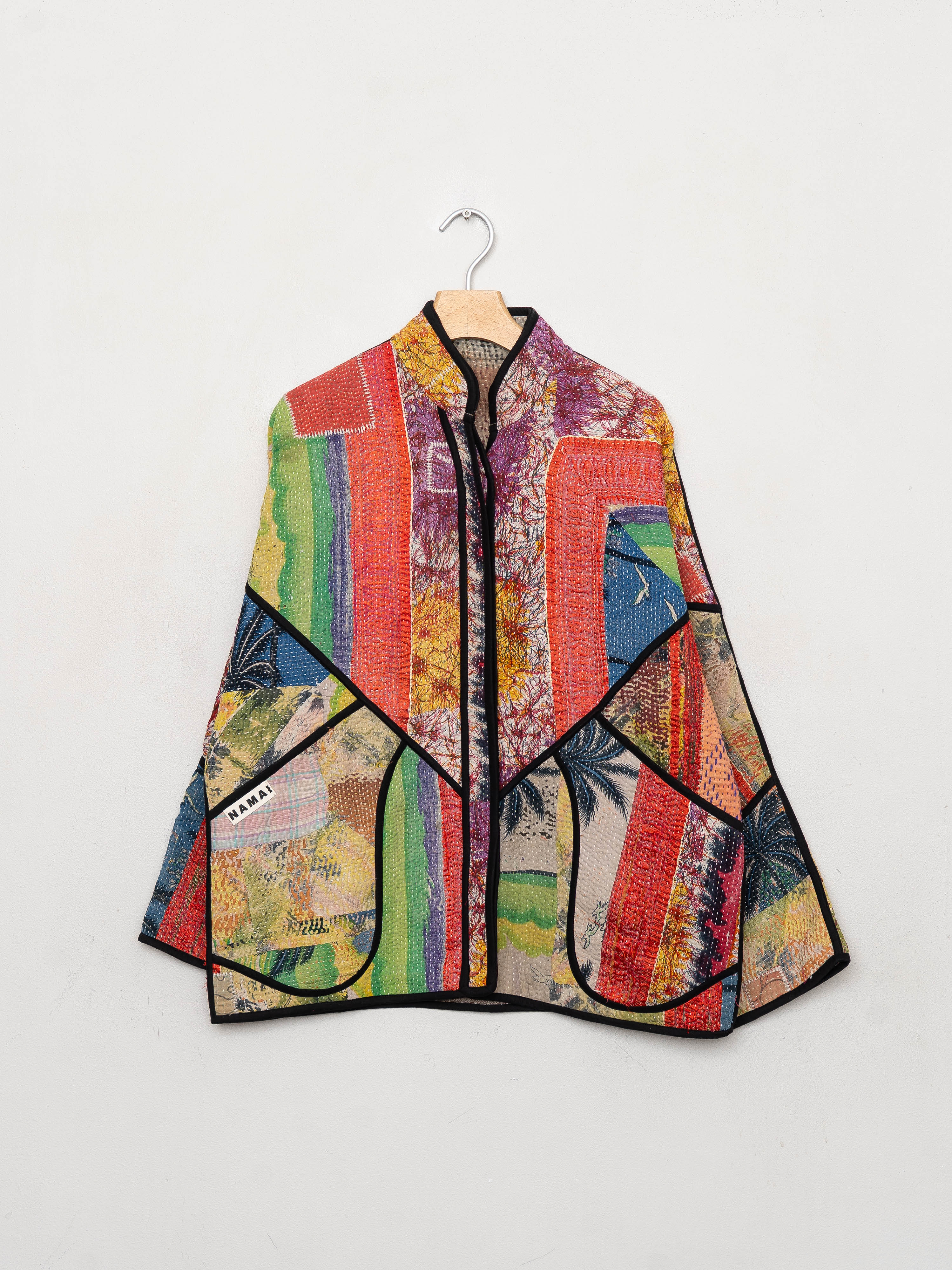 The Ladhiya Quilted Patchwork Kantha Jacket