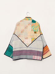 The Ladhiya Quilted Patchwork Kantha Jacket