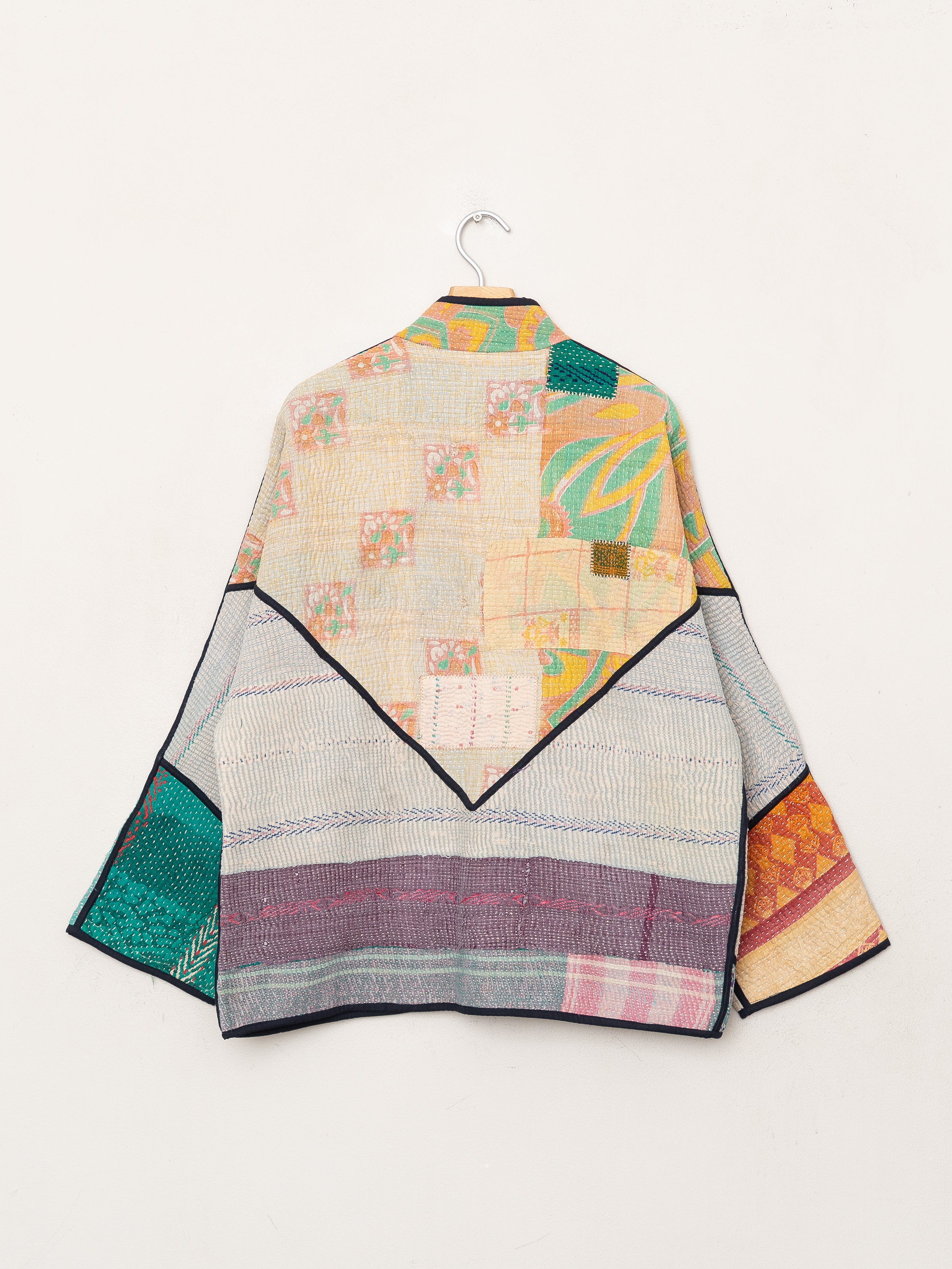 The Ladhiya Quilted Patchwork Kantha Jacket