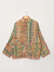 The Ladhiya Quilted Patchwork Kantha Jacket
