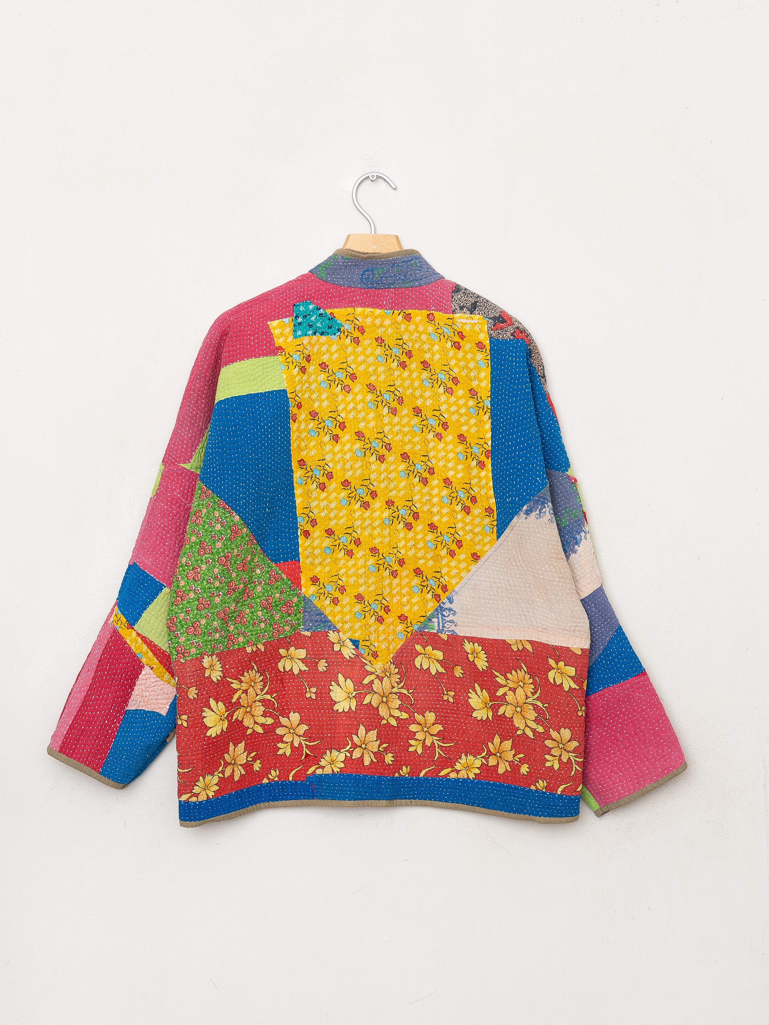 The Ladhiya Quilted Patchwork Kantha Jacket