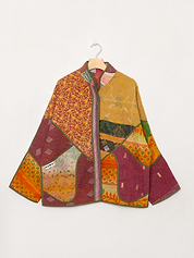 The Ladhiya Quilted Patchwork Kantha Jacket