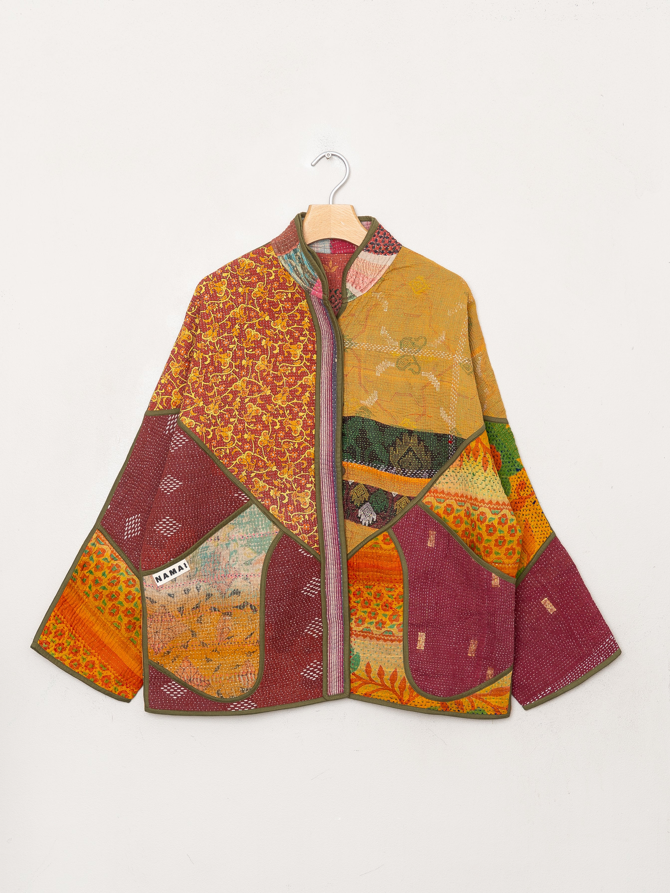 The Ladhiya Quilted Patchwork Kantha Jacket