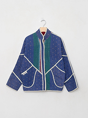 The Ladhiya Petite Quilted Patchwork Kantha Jacket