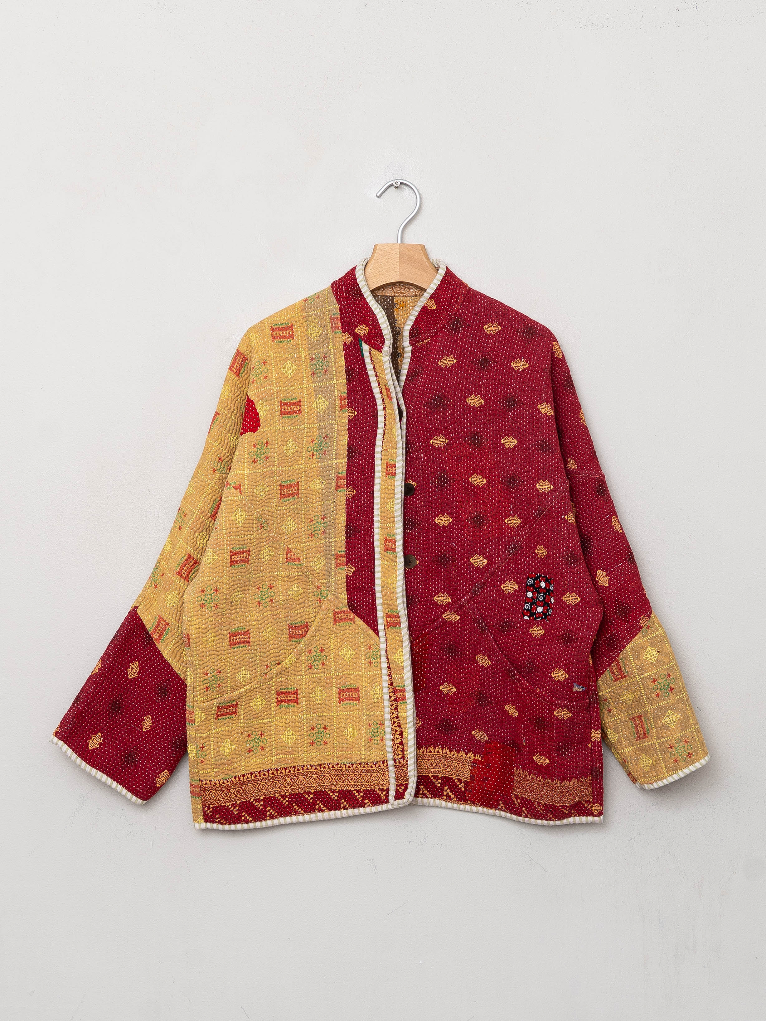 The Ladhiya Quilted Patchwork Kantha Jacket