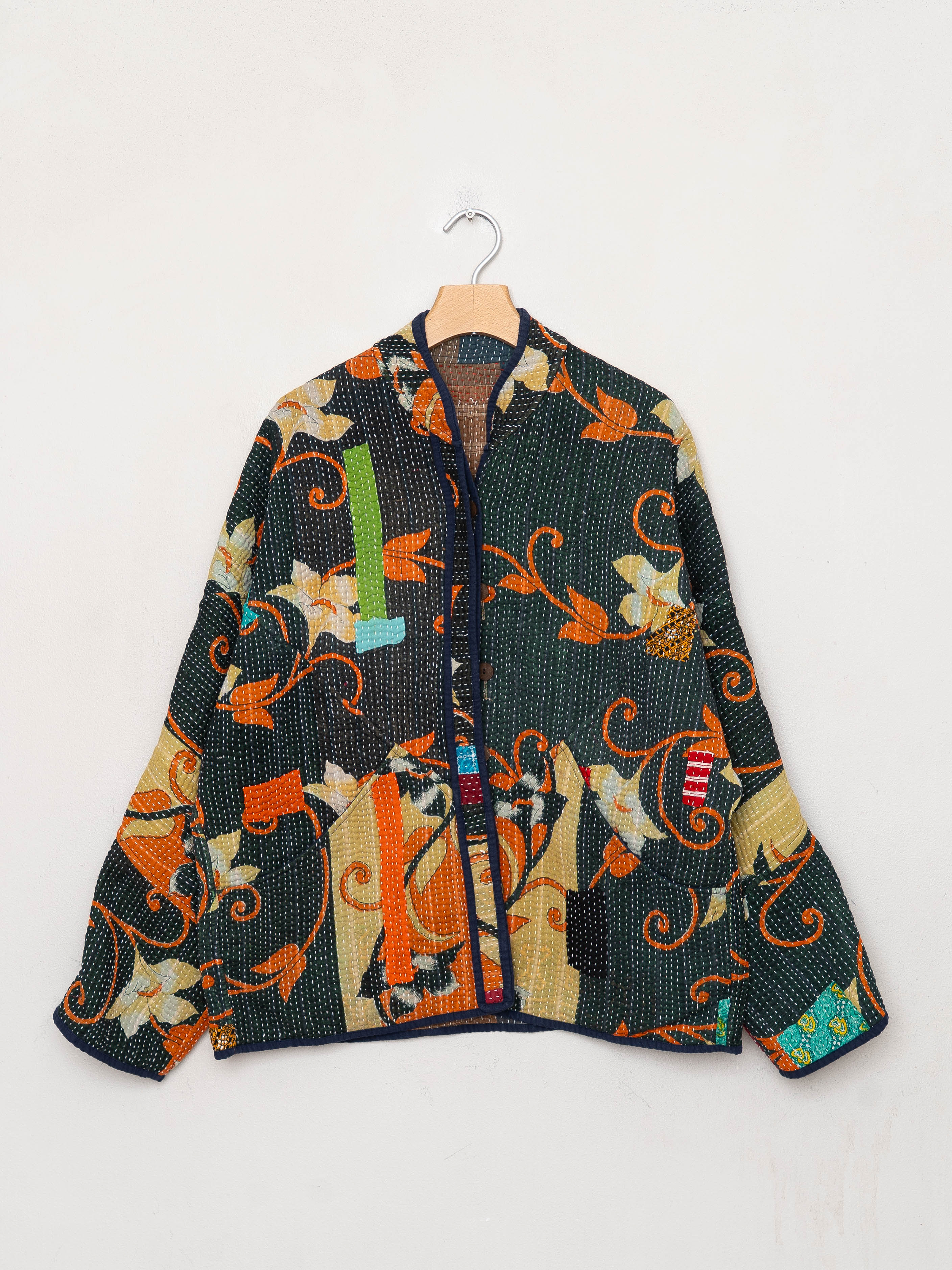 The Ladhiya Quilted Patchwork Kantha Jacket