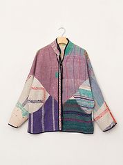 The Ladhiya Quilted Patchwork Kantha Jacket