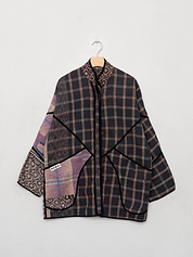 The Narmada Quilted Patchwork Kantha Jacket
