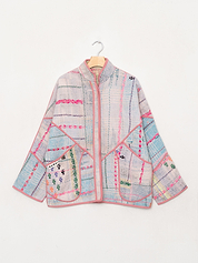 The Ladhiya Quilted Patchwork Kantha Jacket
