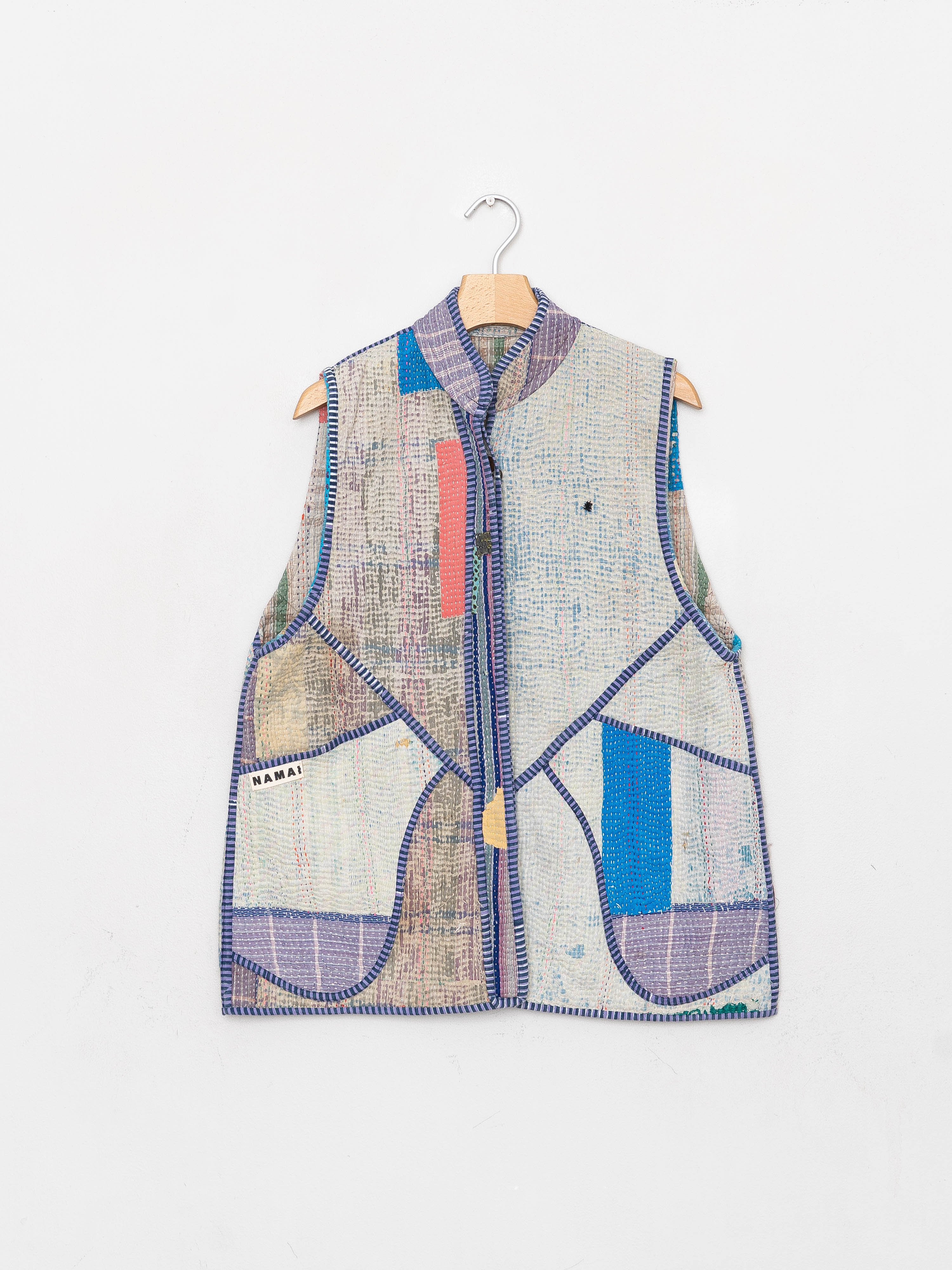 The Ladhiya Quilted Patchwork Kantha Vest