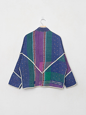The Ladhiya Petite Quilted Patchwork Kantha Jacket