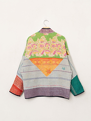 The Ladhiya Quilted Patchwork Kantha Jacket
