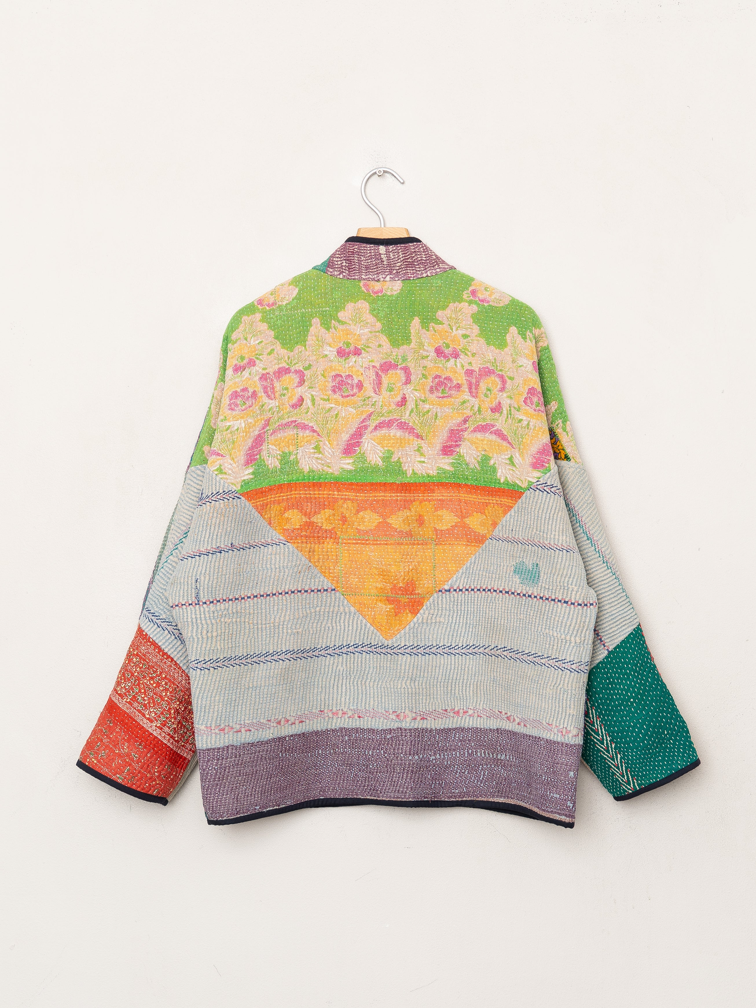 The Ladhiya Quilted Patchwork Kantha Jacket