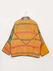 The Ladhiya Quilted Patchwork Kantha Jacket