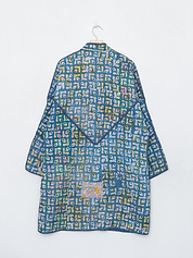 The Sai Quilted Indigo Kantha Coat