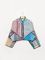 The Kaira Cropped Quilted Patchwork Kantha Jacket Wholesale