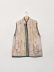 The Ladhiya Quilted Patchwork Kantha Vest