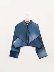 The Kaira Cropped Denim Jacket - Medium