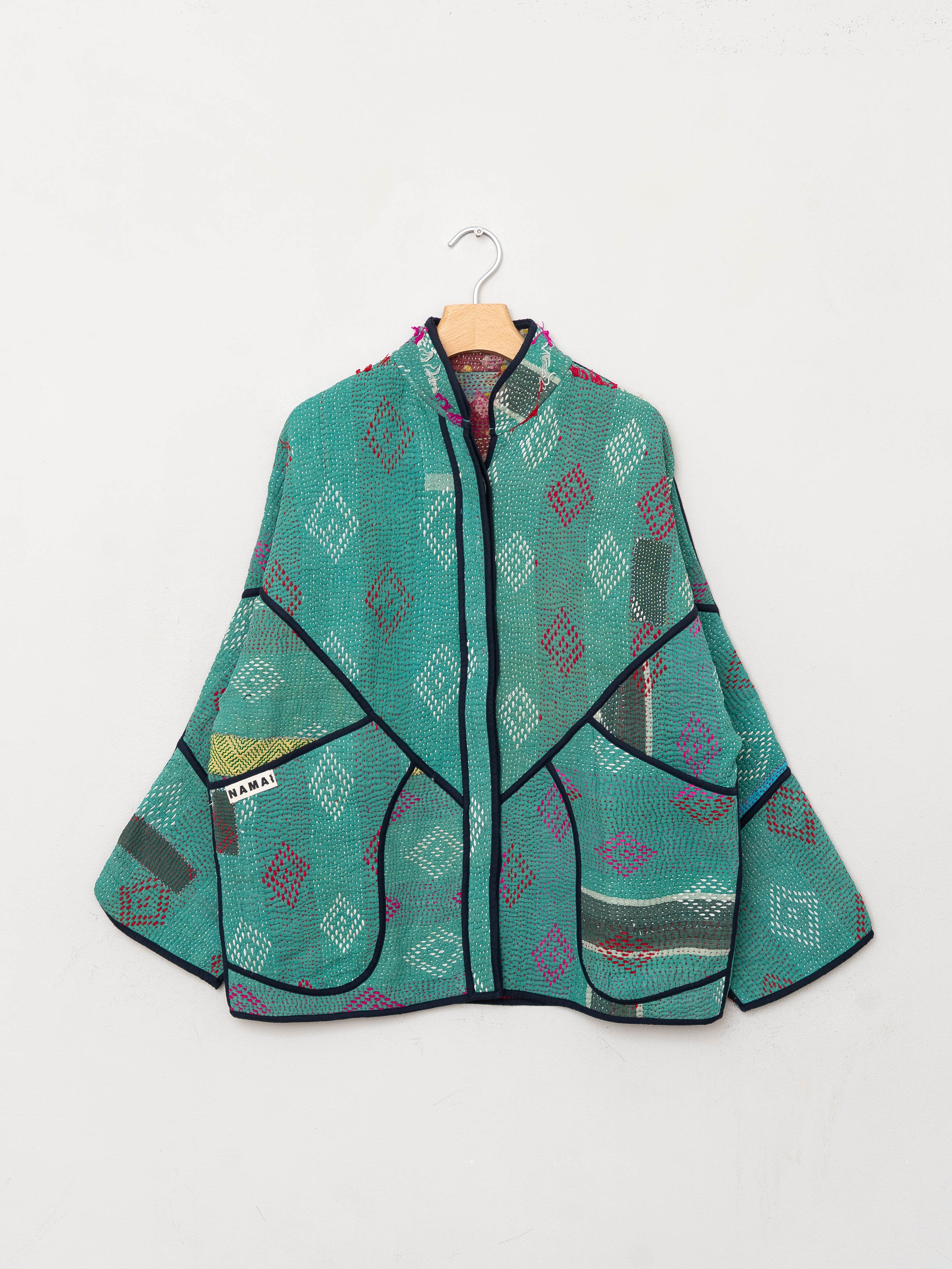 The Ladhiya Quilted Patchwork Kantha Jacket