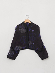 The Kaira Cropped Suzani Quilted Kantha Jacket