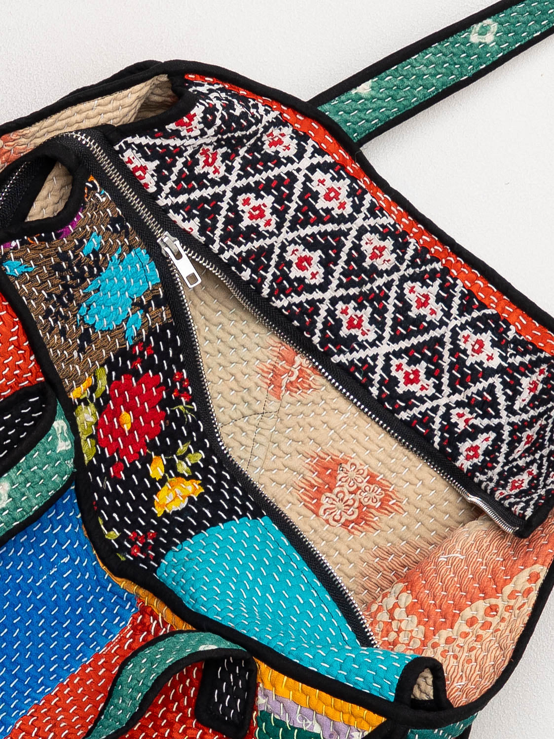 The Raksa Quilted Kantha Bag