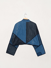 The Kaira Cropped Denim Jacket - Medium