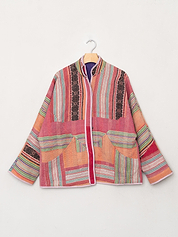 The Ladhiya Quilted Patchwork Kantha Jacket