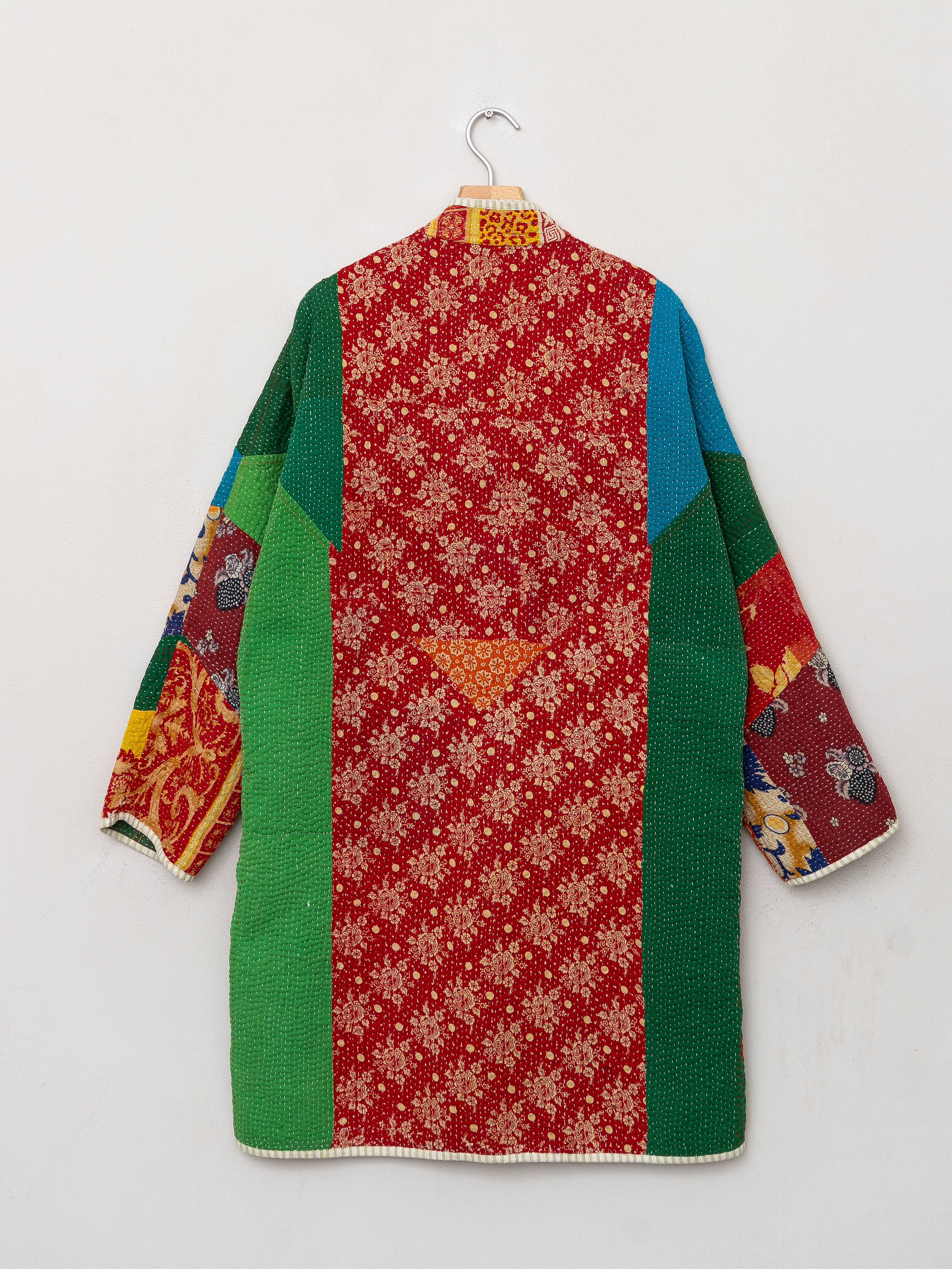 The Sai Quilted Patchwork Kantha Coat
