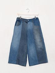 The Bindu Denim Bermuda Culotte Pant - Small