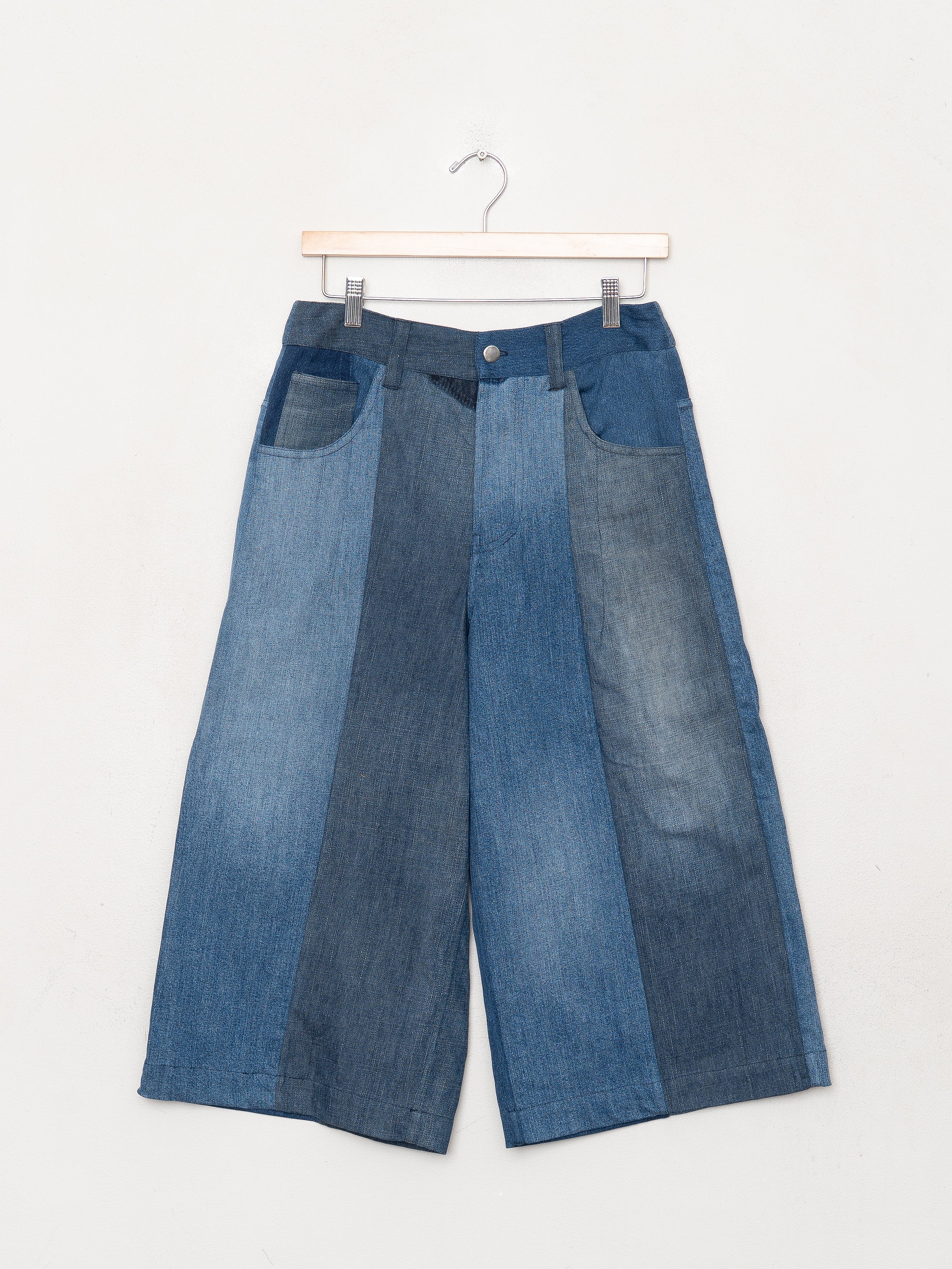 The Bindu Denim Bermuda Culotte Pant - Small