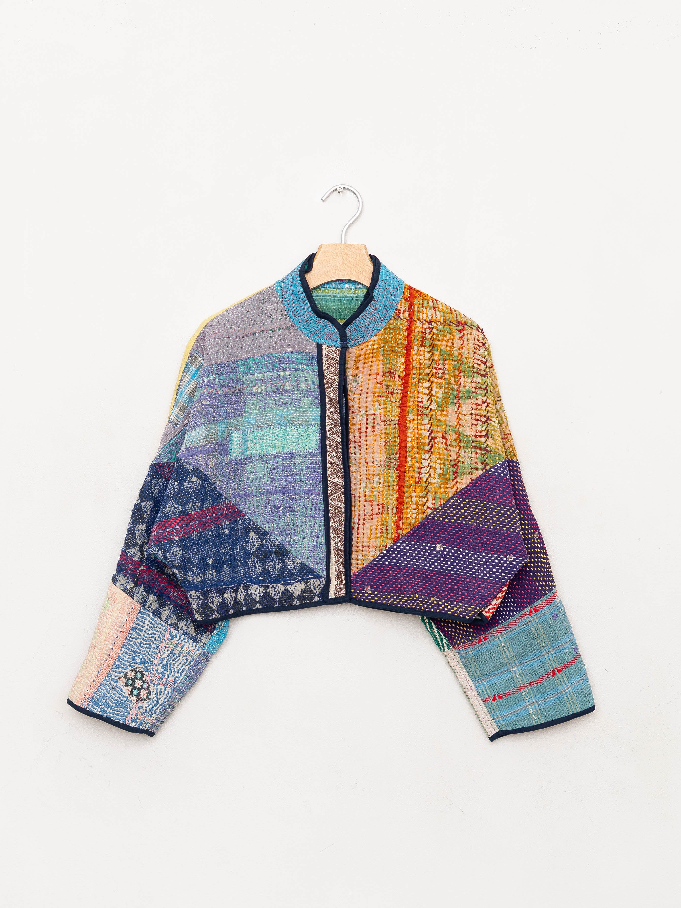 The Kaira Cropped Quilted Patchwork Kantha Jacket Wholesale