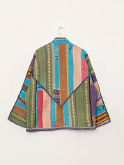The Ladhiya Quilted Patchwork Kantha Jacket
