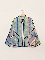 The Ladhiya Petite Quilted Patchwork Kantha Jacket