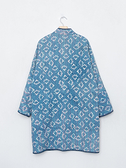 The Sai Quilted Indigo Kantha Coat