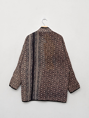 The Narmada Quilted Patchwork Kantha Jacket