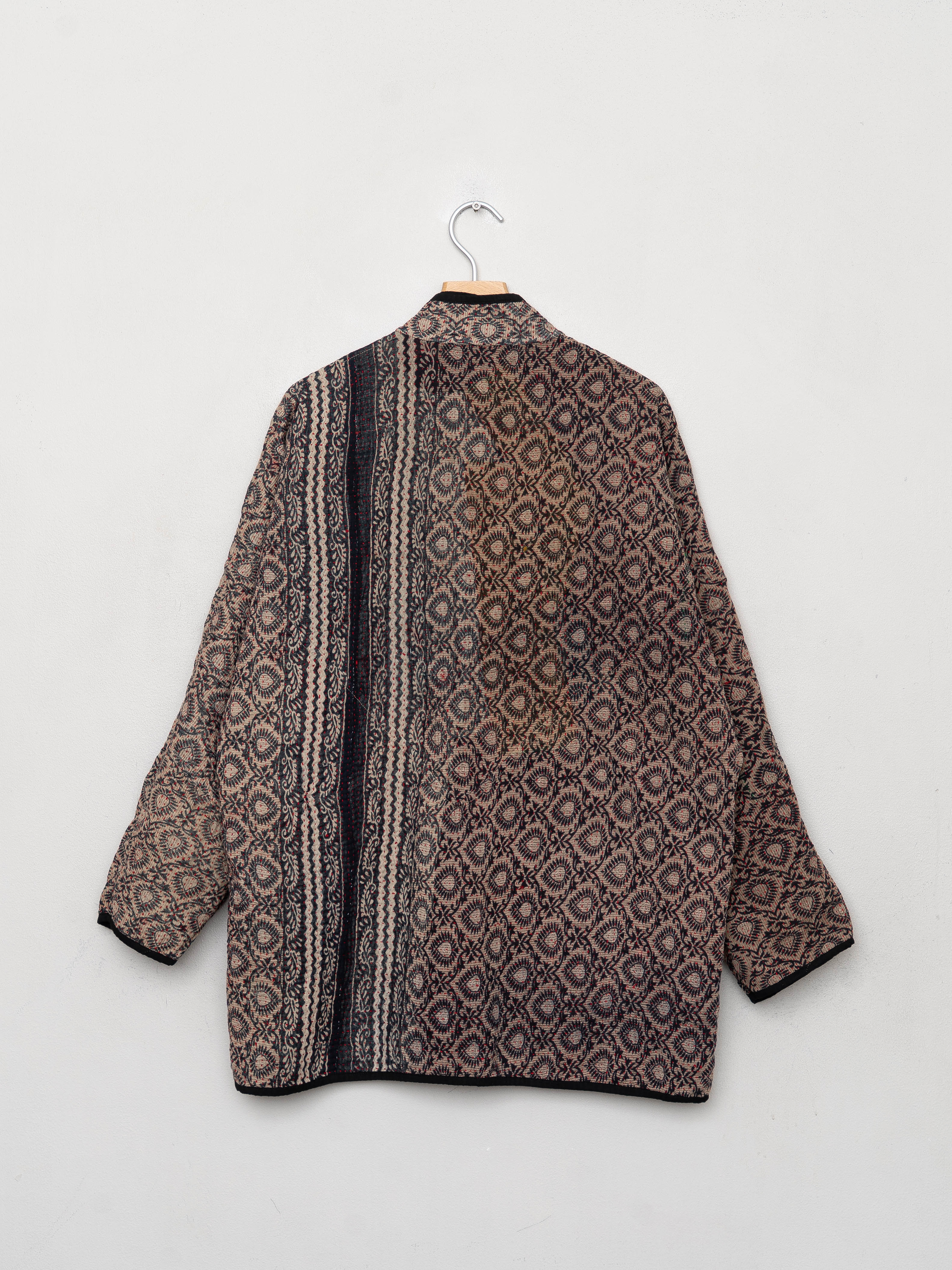 The Narmada Quilted Patchwork Kantha Jacket