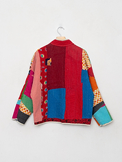The Ladhiya Petite Quilted Patchwork Kantha Jacket