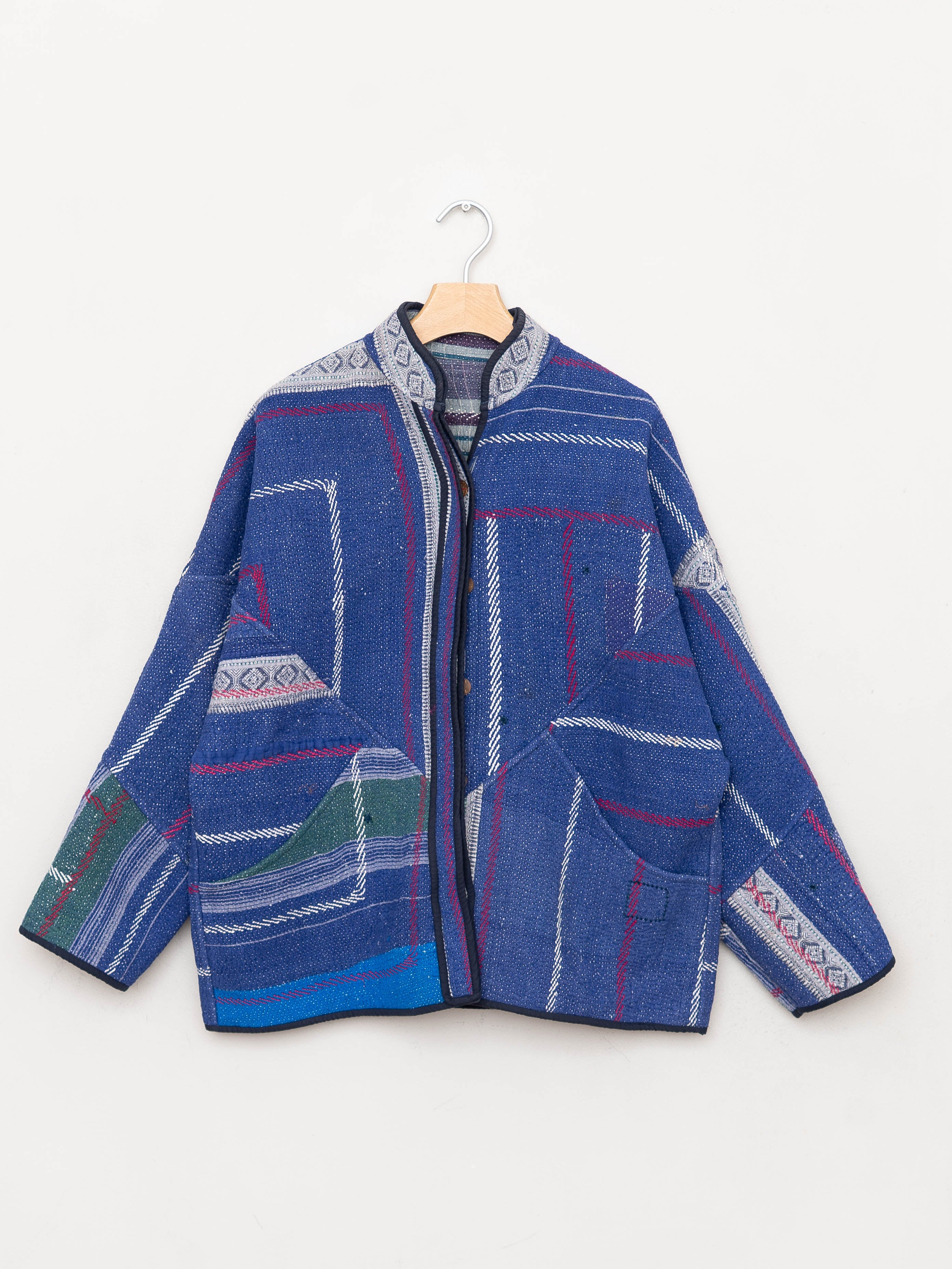 The Ladhiya Quilted Patchwork Kantha Jacket