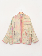 The Ladhiya Quilted Patchwork Kantha Jacket