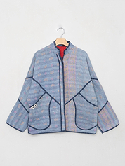 The Ladhiya Quilted Patchwork Kantha Jacket