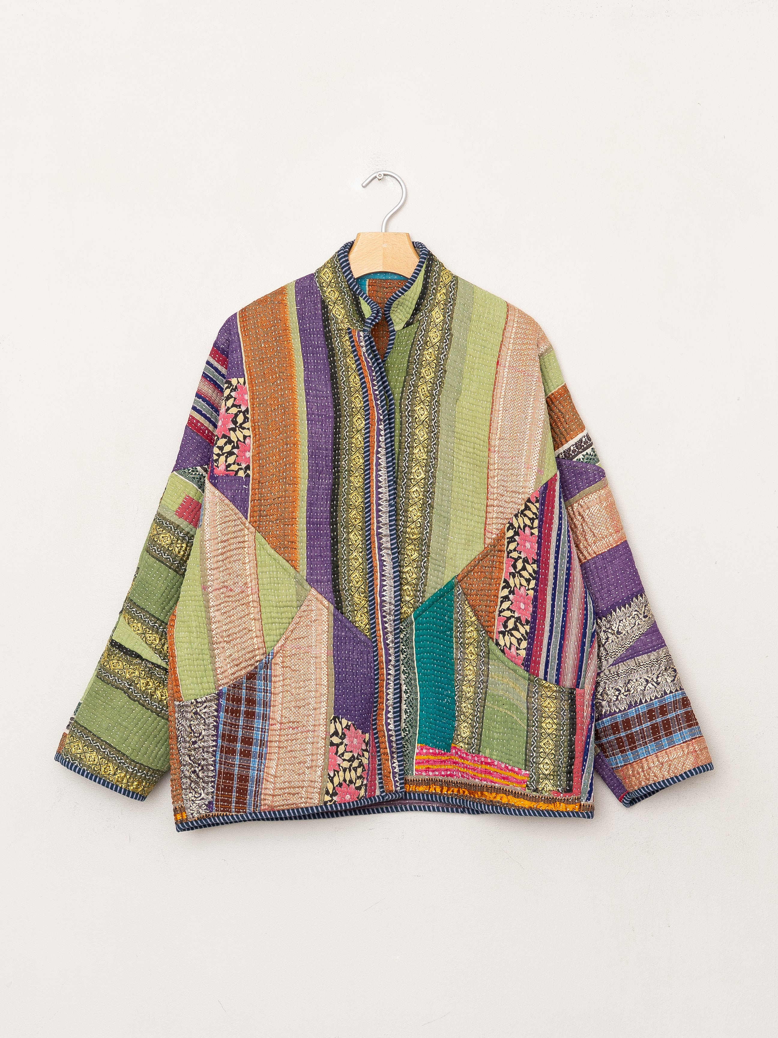 The Ladhiya Quilted Patchwork Kantha Jacket