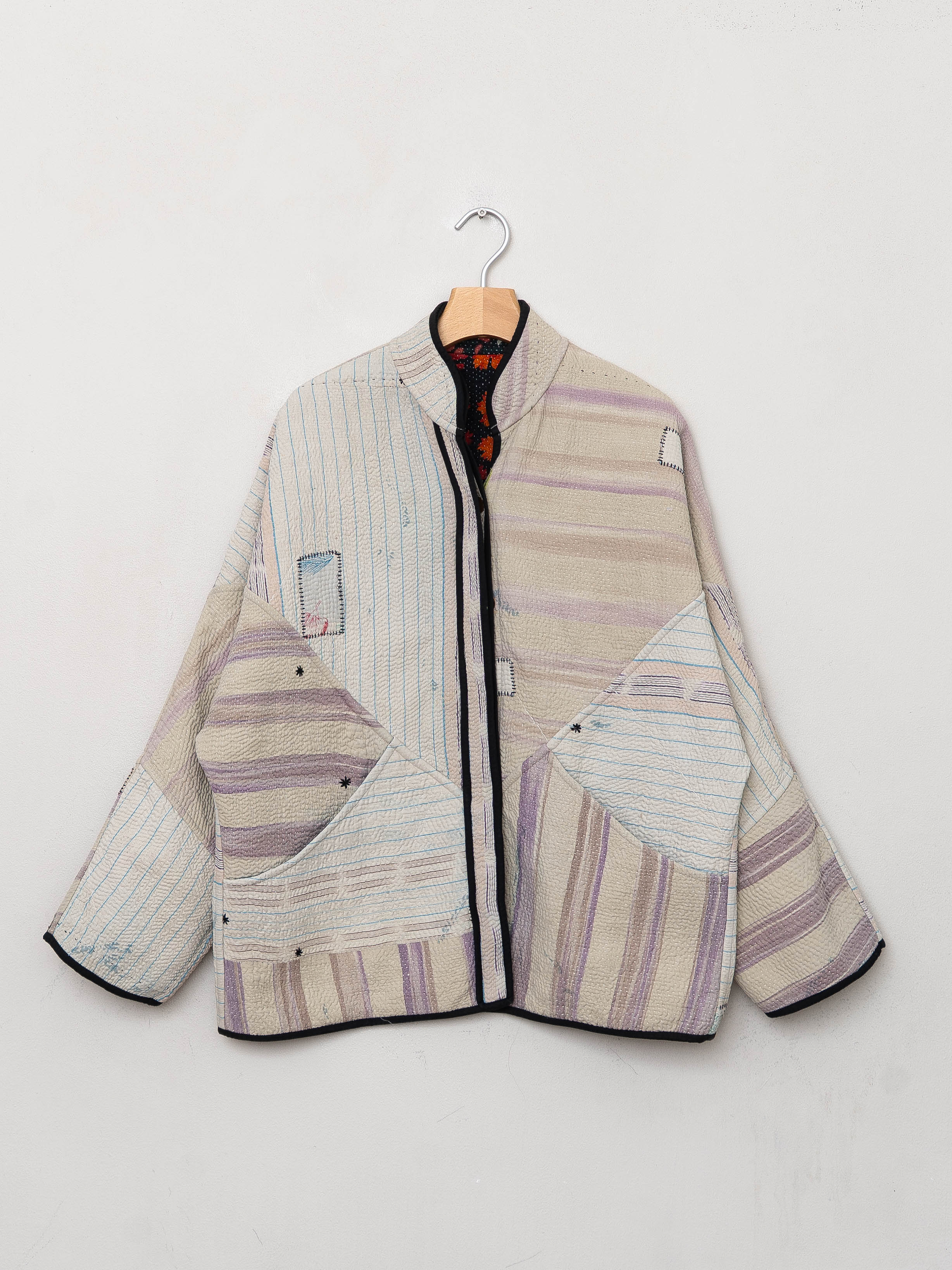 The Ladhiya Quilted Patchwork Kantha Jacket