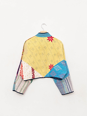 The Kaira Cropped Quilted Patchwork Kantha Jacket Wholesale