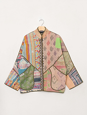 The Ladhiya Quilted Patchwork Kantha Jacket